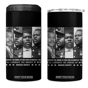 Marcus Garve Quote 4 in 1 Can Cooler Tumbler Liberate The Minds Of Men TS12 One Size: 16 oz Black Print Your Wear