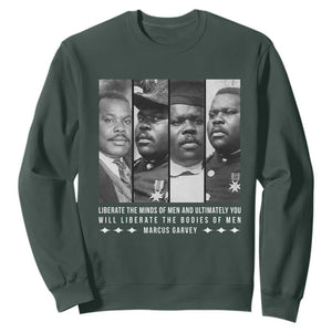 Marcus Garve Quote Sweatshirt Liberate The Minds Of Men TS12 Dark Forest Green Print Your Wear