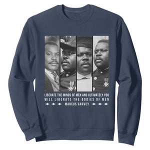 Marcus Garve Quote Sweatshirt Liberate The Minds Of Men TS12 Navy Print Your Wear