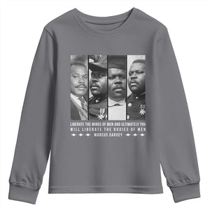 Marcus Garve Quote Youth Sweatshirt Liberate The Minds Of Men TS12 Charcoal Print Your Wear