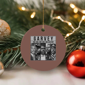 Marcus Garvey Quote Ceramic Ornament One God One Aim One Destiny TS12 1pc Mocha Print Your Wear
