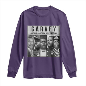 Marcus Garvey Quote Long Sleeve Shirt One God One Aim One Destiny TS12 Purple Print Your Wear