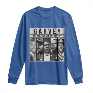 Marcus Garvey Quote Long Sleeve Shirt One God One Aim One Destiny TS12 Royal Blue Print Your Wear