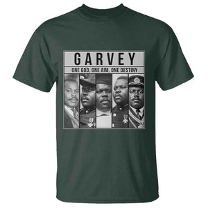 Marcus Garvey Quote T Shirt One God One Aim One Destiny TS12 Dark Forest Green Print Your Wear