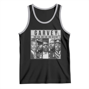 Marcus Garvey Quote Tank Top One God One Aim One Destiny TS12 Black Athletic Heather Print Your Wear