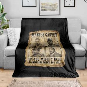 Vintage Marcus Garvey Throw Blanket Up You Mighty Race Quote TS12 Print Your Wear