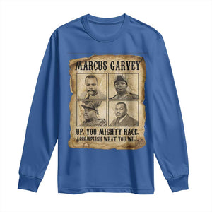 Vintage Marcus Garvey Long Sleeve Shirt Up You Mighty Race Quote TS12 Royal Blue Print Your Wear