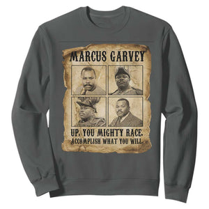 Vintage Marcus Garvey Sweatshirt Up You Mighty Race Quote TS12 Dark Heather Print Your Wear