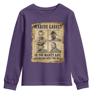 Vintage Marcus Garvey Youth Sweatshirt Up You Mighty Race Quote TS12 Purple Print Your Wear