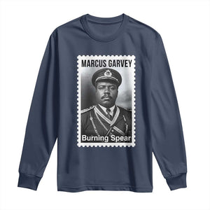 Marcus Garvey Long Sleeve Shirt Jamaican National Hero Legacy Gift TS12 Navy Print Your Wear