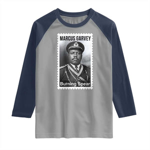 Marcus Garvey Raglan Shirt Jamaican National Hero Legacy Gift TS12 Sport Gray Navy Print Your Wear