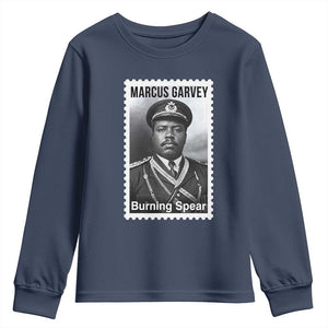 Marcus Garvey Youth Sweatshirt Jamaican National Hero Legacy Gift TS12 Navy Print Your Wear