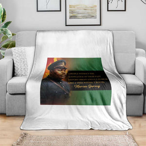 Marcus Garvey Pan African Flag Throw Blanket A People Without Knowledge Of Their Past Quote TS12 Print Your Wear