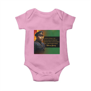 Marcus Garvey Pan African Flag Baby Onesie A People Without Knowledge Of Their Past Quote TS12 Light Pink Print Your Wear
