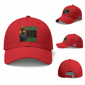 Marcus Garvey Pan African Flag Baseball Cap A People Without Knowledge Of Their Past Quote TS12 Baseball Cap Universal Fit Red Print Your Wear