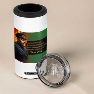 Marcus Garvey Pan African Flag 4 in 1 Can Cooler Tumbler A People Without Knowledge Of Their Past Quote TS12 Print Your Wear