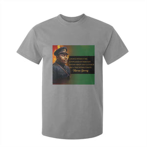 Marcus Garvey Pan African Flag T Shirt For Kid A People Without Knowledge Of Their Past Quote TS12 Sport Gray Print Your Wear