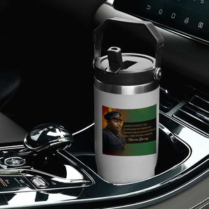 Marcus Garvey Pan African Flag Flip Straw Tumbler A People Without Knowledge Of Their Past Quote TS12 Print Your Wear