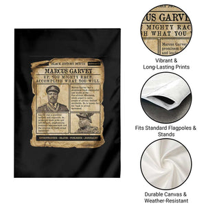 Vintage Newspaper Marcus Garvey Garden Flag Up You Mighty Race Quote TS12 Print Your Wear