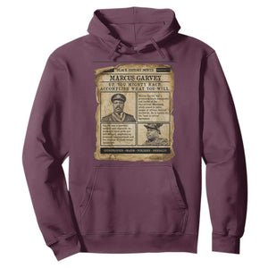 Vintage Newspaper Marcus Garvey Hoodie Up You Mighty Race Quote TS12 Maroon Print Your Wear