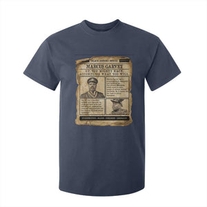 Vintage Newspaper Marcus Garvey T Shirt For Kid Up You Mighty Race Quote TS12 Navy Print Your Wear