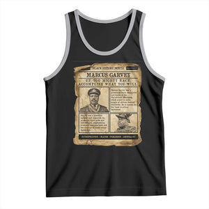 Vintage Newspaper Marcus Garvey Tank Top Up You Mighty Race Quote TS12 Black Athletic Heather Print Your Wear