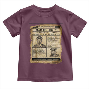 Vintage Newspaper Marcus Garvey Toddler T Shirt Up You Mighty Race Quote TS12 Maroon Print Your Wear