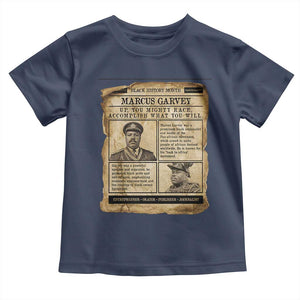Vintage Newspaper Marcus Garvey Toddler T Shirt Up You Mighty Race Quote TS12 Navy Print Your Wear