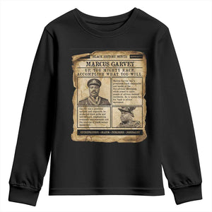 Vintage Newspaper Marcus Garvey Youth Sweatshirt Up You Mighty Race Quote TS12 Black Print Your Wear