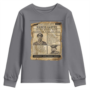Vintage Newspaper Marcus Garvey Youth Sweatshirt Up You Mighty Race Quote TS12 Charcoal Print Your Wear