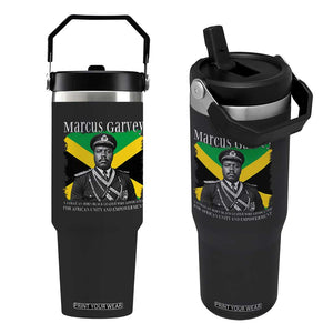 Marcus Garvey Jamaican National Hero Flip Straw Tumbler Pan Africanism History Gift TS12 One Size: 30 oz Black Print Your Wear