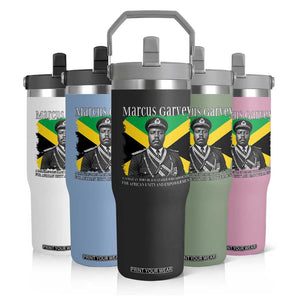 Marcus Garvey Jamaican National Hero Flip Straw Tumbler Pan Africanism History Gift TS12 Print Your Wear
