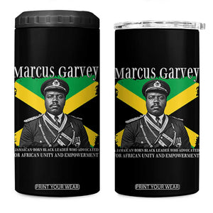 Marcus Garvey Jamaican National Hero 4 in 1 Can Cooler Tumbler Pan Africanism History Gift TS12 One Size: 16 oz Black Print Your Wear