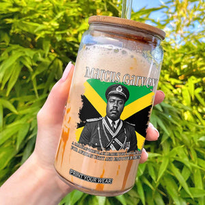 Marcus Garvey Jamaican National Hero Glass Can Pan Africanism History Gift TS12 Black Print Your Wear
