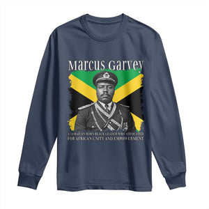 Marcus Garvey Jamaican National Hero Long Sleeve Shirt Pan Africanism History Gift TS12 Navy Print Your Wear