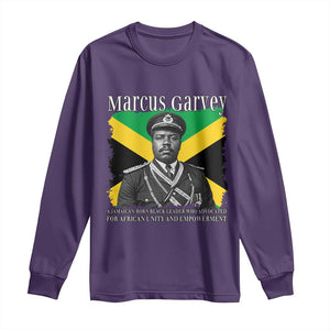 Marcus Garvey Jamaican National Hero Long Sleeve Shirt Pan Africanism History Gift TS12 Purple Print Your Wear