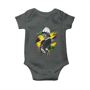 Marcus Garvey Jamaican National Hero Baby Onesie African American Heritage TS12 Dark Heather Print Your Wear
