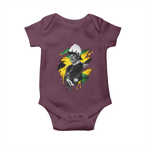 Marcus Garvey Jamaican National Hero Baby Onesie African American Heritage TS12 Maroon Print Your Wear