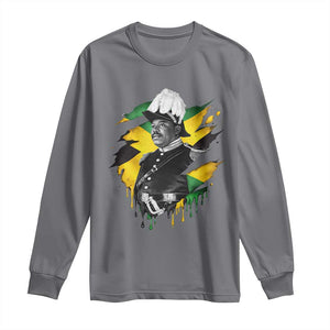 Marcus Garvey Jamaican National Hero Long Sleeve Shirt African American Heritage TS12 Charcoal Print Your Wear