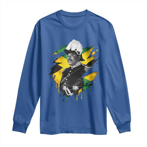Marcus Garvey Jamaican National Hero Long Sleeve Shirt African American Heritage TS12 Royal Blue Print Your Wear