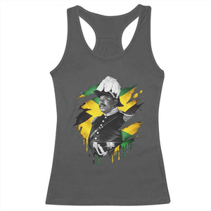 Marcus Garvey Jamaican National Hero Racerback Tank Top African American Heritage TS12 Dark Heather Print Your Wear