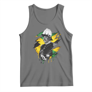 Marcus Garvey Jamaican National Hero Tank Top African American Heritage TS12 Black Heather Print Your Wear