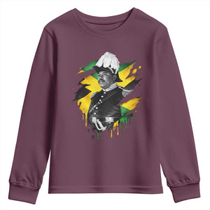 Marcus Garvey Jamaican National Hero Youth Sweatshirt African American Heritage TS12 Maroon Print Your Wear