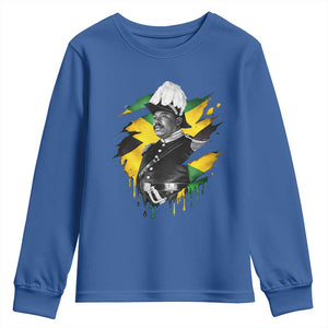 Marcus Garvey Jamaican National Hero Youth Sweatshirt African American Heritage TS12 Royal Blue Print Your Wear