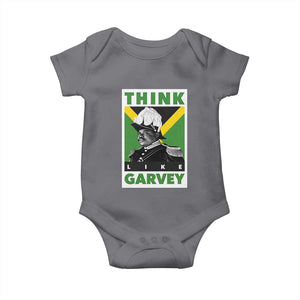 Pan Africanism Think Like Garvey Baby Onesie Marcus Garvey Jamaica Flag TS12 Charcoal Print Your Wear