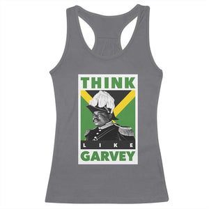 Pan Africanism Think Like Garvey Racerback Tank Top Marcus Garvey Jamaica Flag TS12 Charcoal Print Your Wear