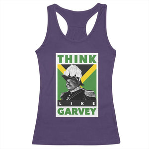 Pan Africanism Think Like Garvey Racerback Tank Top Marcus Garvey Jamaica Flag TS12 Purple Print Your Wear