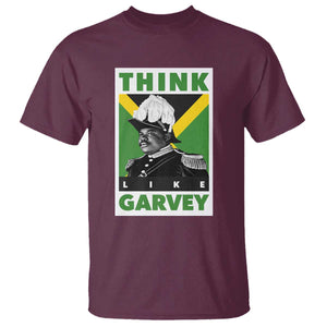 Pan Africanism Think Like Garvey T Shirt Marcus Garvey Jamaica Flag TS12 Maroon Print Your Wear