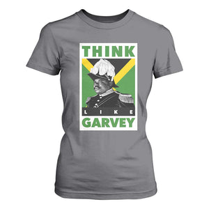 Pan Africanism Think Like Garvey T Shirt For Women Marcus Garvey Jamaica Flag TS12 Charcoal Print Your Wear