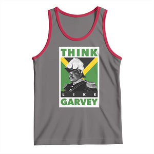 Pan Africanism Think Like Garvey Tank Top Marcus Garvey Jamaica Flag TS12 Deep Heather Red Print Your Wear